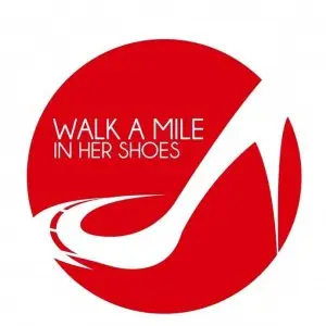 "Walk A Mile In Her Shoes" Marshalltown logo