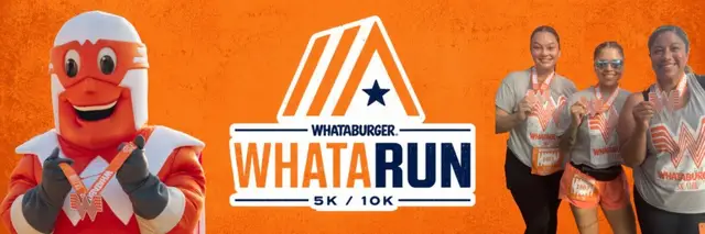 ‘WHATARUN 5K/10K’ (Houston, TX) logo