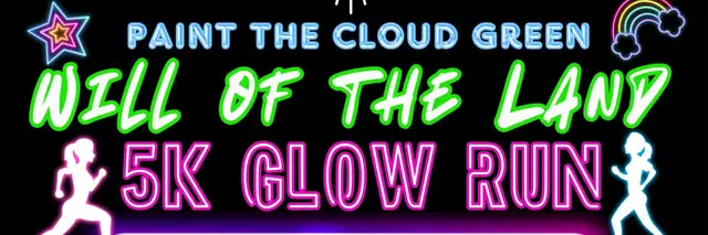 Will of the Land 5k Glow Run- Paint the Cloud Green logo