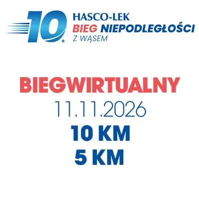 Wirtualny 10. Hasco-Lek Bieg Niepodległości z wąsem logo