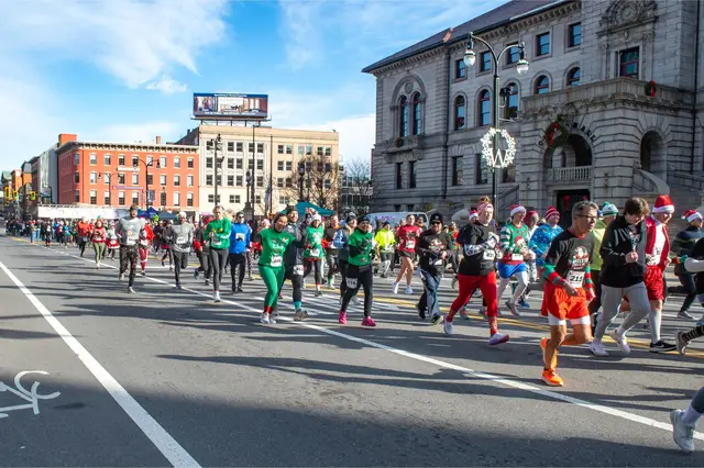 Woo Jingle 5K and Kids Run (Race 1 Greendale Physical Therapy Worcester Triple Crown) logo