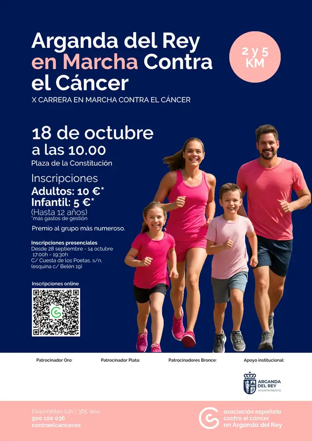 X CARRERA ARGANDA DEL REY EN MARCHA CONTRA EL CÁNCER logo