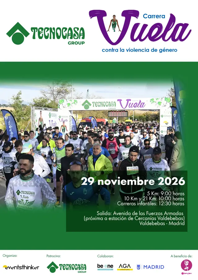 X Carrera TECNOCASA Vuela - Contra la violencia de género logo