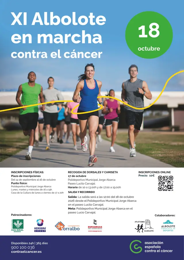 XI Albolote en Marcha contra el cáncer logo