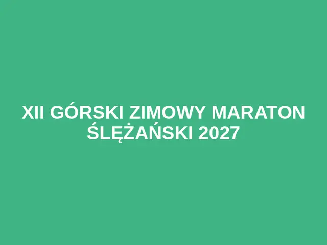 XII Górski Zimowy Maraton Ślężański 2027 logo