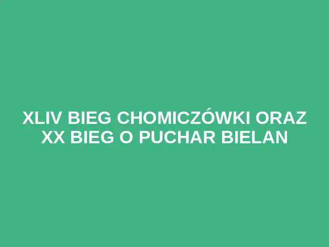 XLIV Bieg Chomiczówki oraz XX Bieg o Puchar Bielan logo