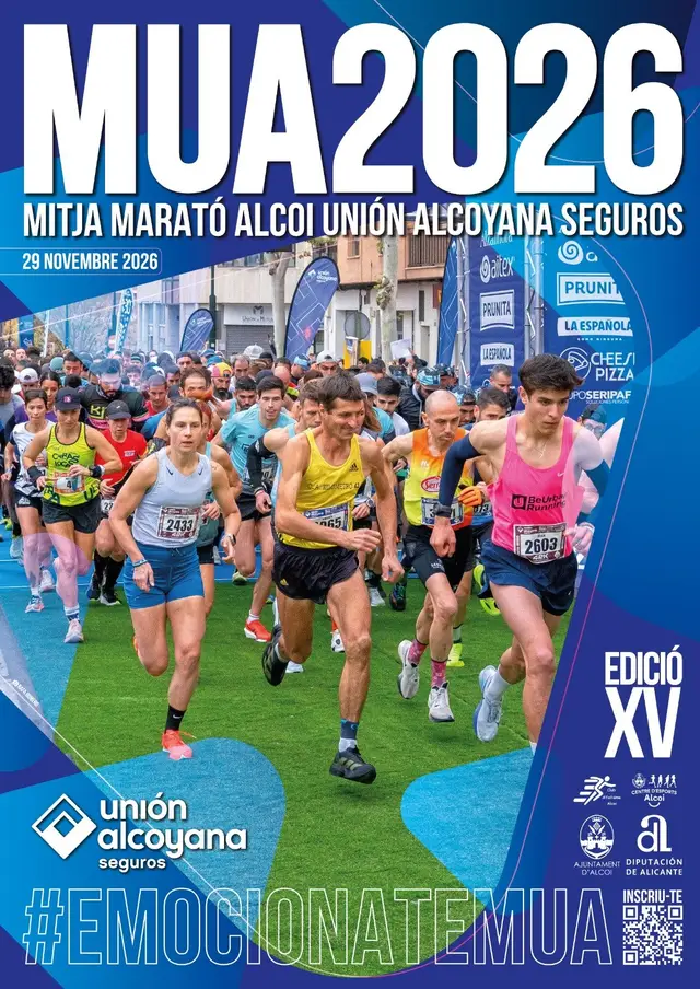 XV MITJA MARATÓ UNIÓN ALCOYANA logo