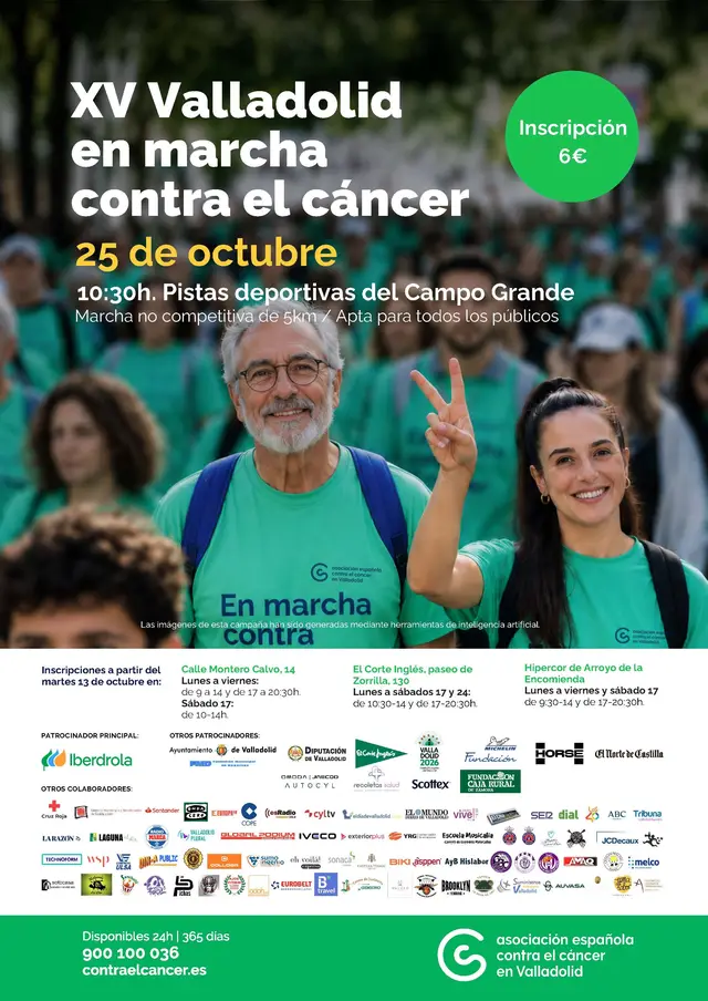 XV Valladolid en Marcha Contra el Cáncer logo