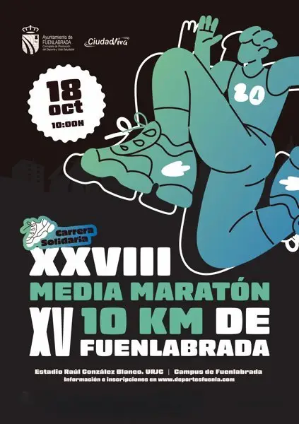 XXVIII Media Maratón y XV 10 km de Fuenlabrada logo