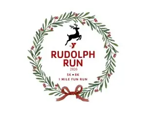 YMCA Rudolph Run 2026 - 1 mile run fun, 5k, 8k logo