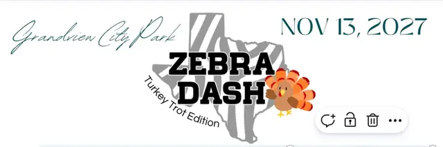 Zebra Dash 5K, 10K, Fun Run & Walk - Turkey Trot Edition logo