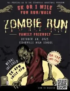 Zombie Fun Run 5k or 1mile logo