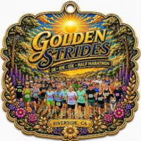 Golden Strides 5k, 10k, 15k, Half Marathon race discount image