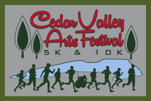 Cedar Valley Arts Festival 5K & 10K Logo