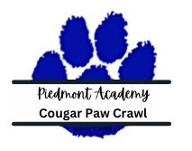 Piedmont Academy Cougar Paw Crawl 5K and Fun Run Logo