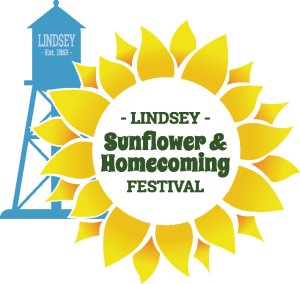 Lindsey Sunflower and Homecoming Festival 5k Logo