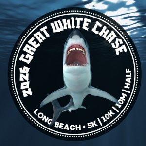 The Great White Chase – 5K, 10K, 10M, and Half Marathon Logo