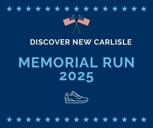 Discover New Carlisle Memorial Run 2025 Logo