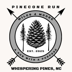 Miles 4 Moore Pinecone 5K and 1-Mile Fun Run Logo