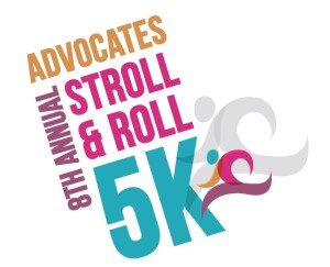 Advocates' 8th Annual Stroll & Roll 5K Logo