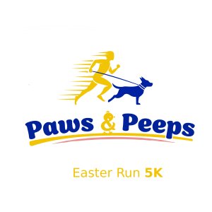 Paws & Peeps 5K - Easter Race Run Logo