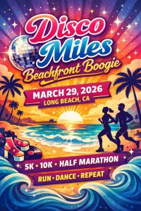 Disco Miles: Beachfront Boogie 5K, 10K, Half Marathon by Califlow Runs