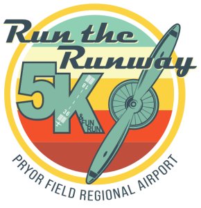 Run the Runway: Pryor Field 5k Logo