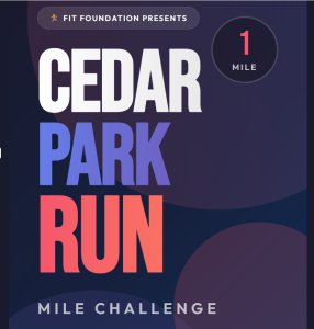 Cedar Park Run Mile Challenge (Spring Edition) Logo