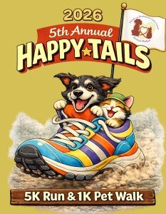 Happy Tails 5K Run & 1K Walk Logo