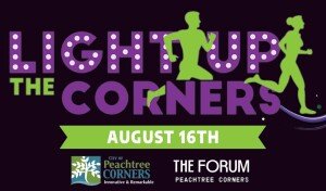 LIGHT UP THE CORNERS 4-Mile Glow Run & 1k Twilight Trot Logo