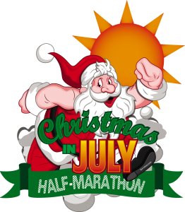 Christmas in July Half Marathon and 5K (Indianapolis) Logo