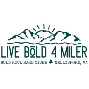 LIVE BOLD 4 Miler at Bold Rock Cidery Logo