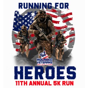 Wounded Veterans Relief Fund Running for Heroes 5K Logo