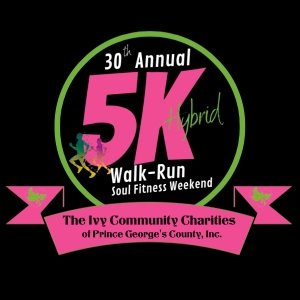 The Ivy Community Charities of Prince George's County, Inc. -31st Annual 5K Walk-Run Soul Fitness Weekend Logo
