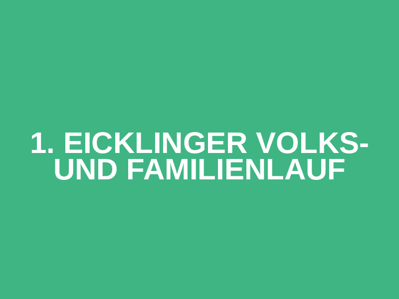 1. Eicklinger Volks- und Familienlauf Logo