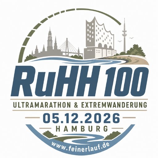 "1. offizieller RuHH 100" - Ultramarathonlauf und Extremwanderung Logo