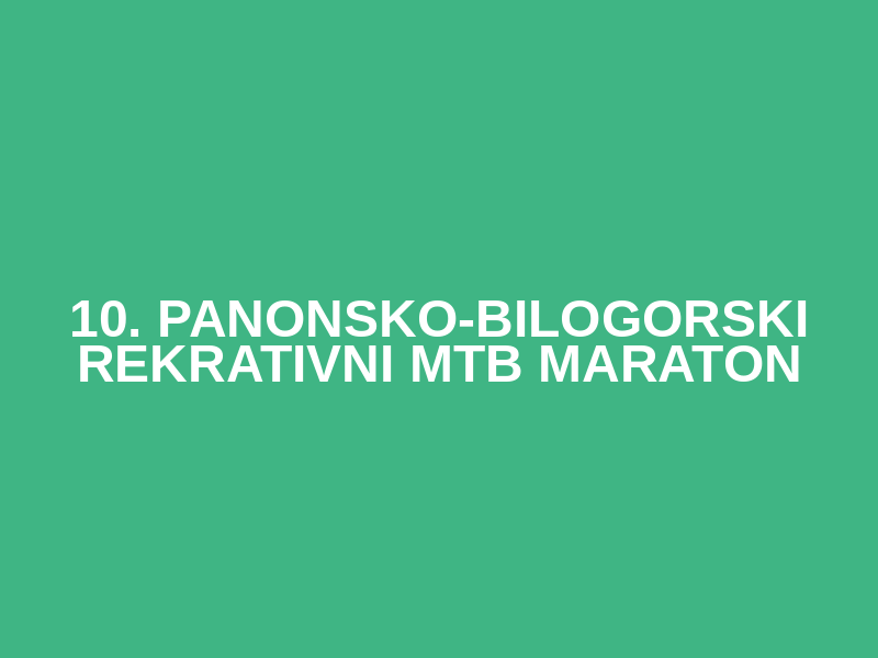 10. Panonsko-bilogorski rekrativni MTB maraton Logo
