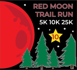 10th Annual Red Moon Trail Run presented by Bayne's Apple Valley Logo