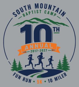 10th Annual South Mountain 10 Miler, 5k and Fun Run Logo