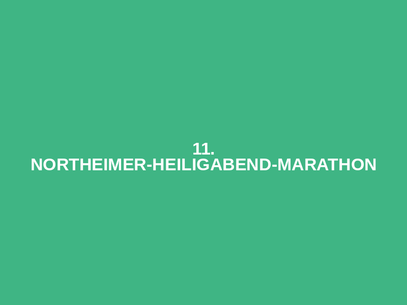 11. Northeimer-Heiligabend-Marathon