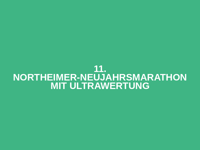 11. Northeimer-Neujahrsmarathon mit Ultrawertung Logo