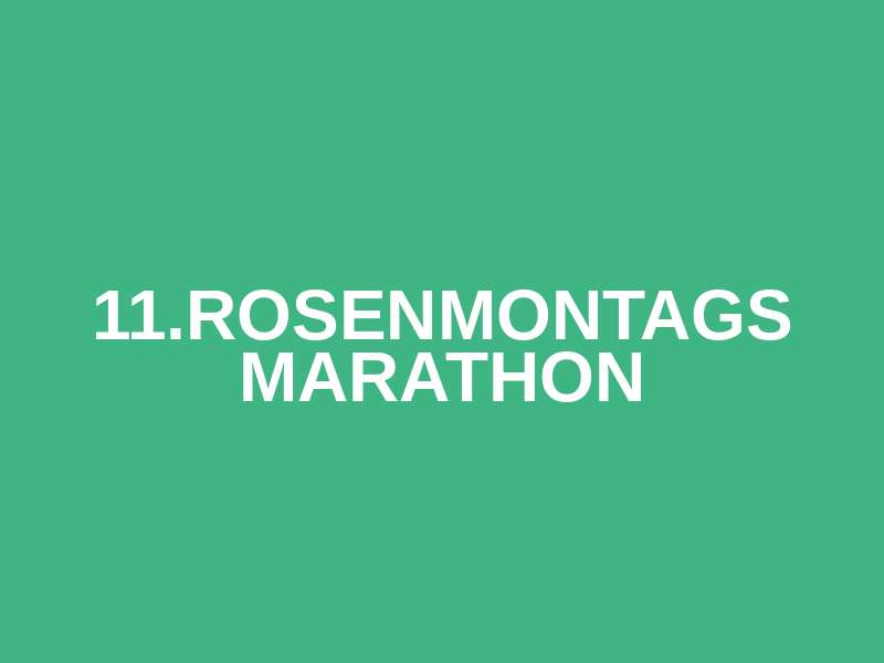 11.Rosenmontags Marathon Logo