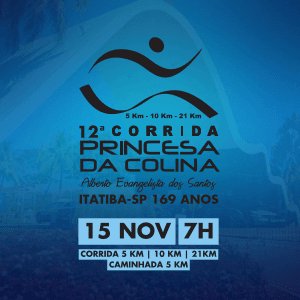 12ª CORRIDA PRINCESA DA COLINA ITATIBA - SP Logo