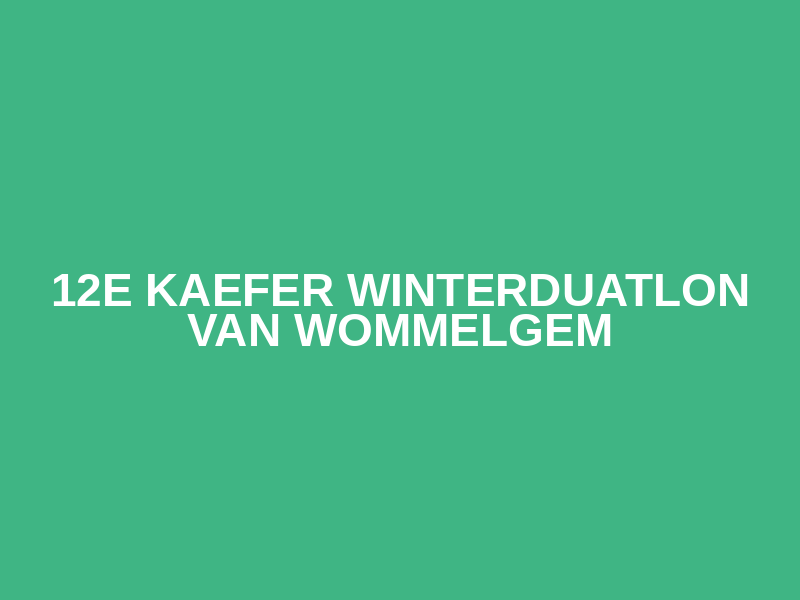 12e KAEFER Winterduatlon van Wommelgem Logo