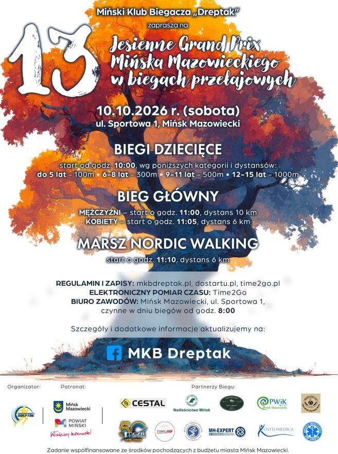 13 Jesienne Grand Prix Mińska Mazowieckiego w Biegach Przełajowych