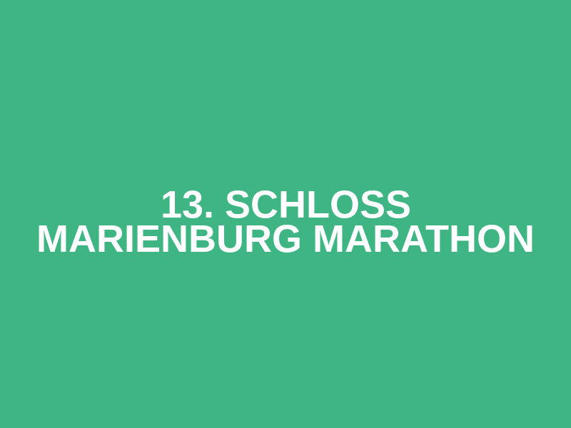 13. Schloss Marienburg Marathon Logo