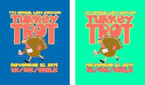 14th Annual Lake Jackson Turkey Trot Logo