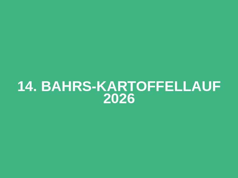 14. Bahrs-Kartoffellauf 2026 Logo