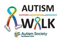 14th Annual AUTISM WALK to benefit The Autism Society of Northwest Ohio Logo