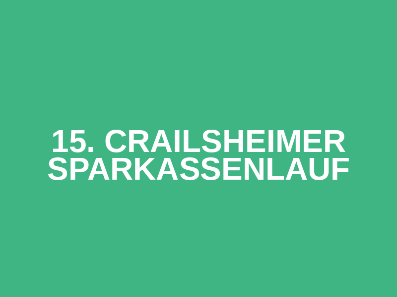 15. Crailsheimer Sparkassenlauf Logo